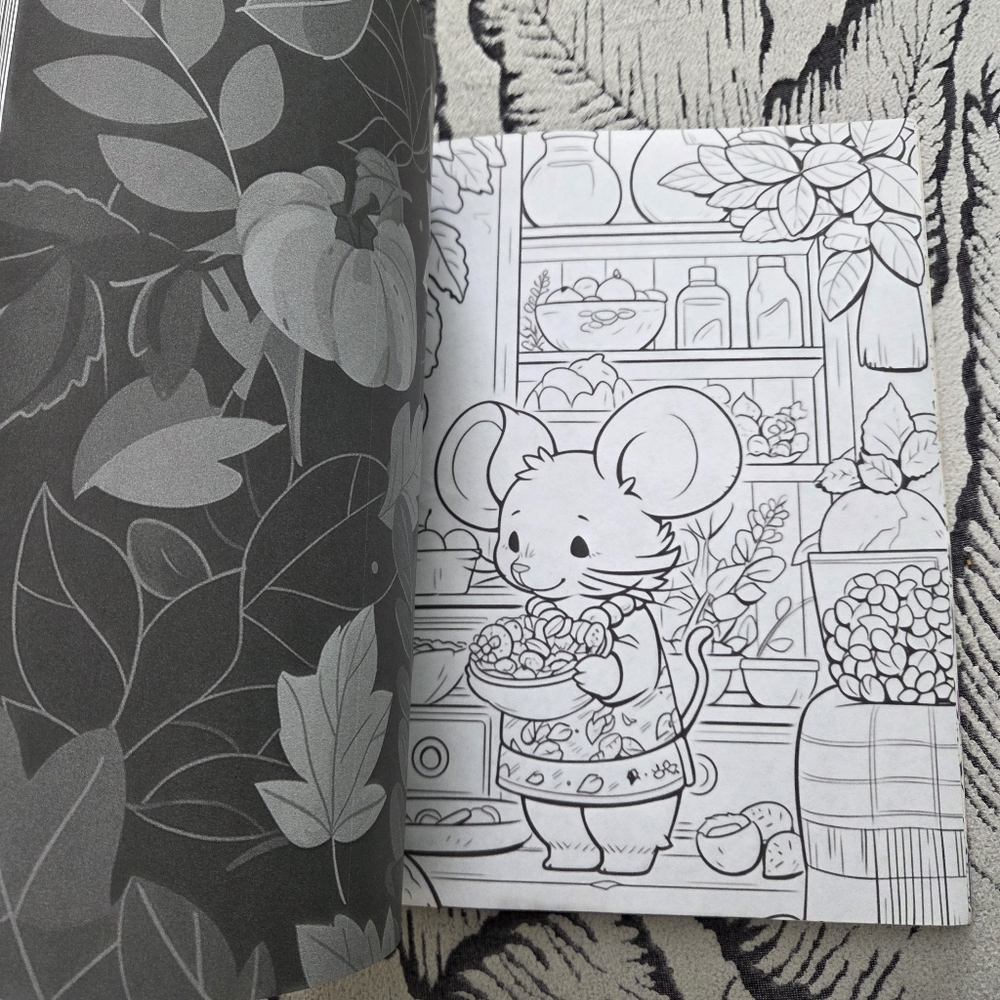 Autumn Mouse Coloring Book - Picture 7 of 16